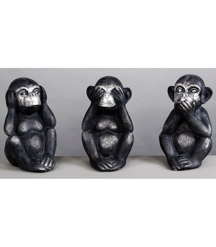 Figura monos  resina budistas ver  o r y  callar  de  resina